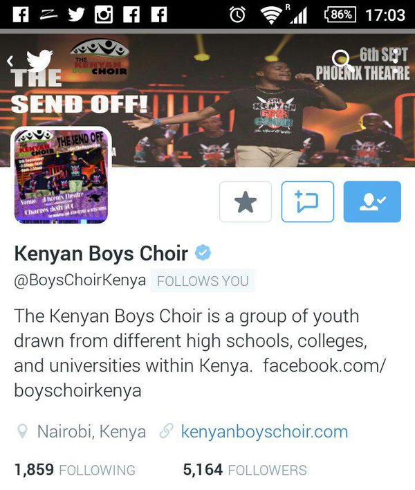 Kenyan Boys Choir Boys Choir Kenya Twitter Account Verified