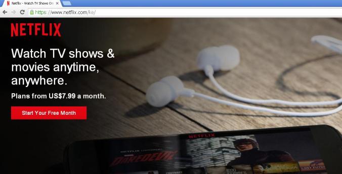 Netflix in Kenya website screenshot homepage